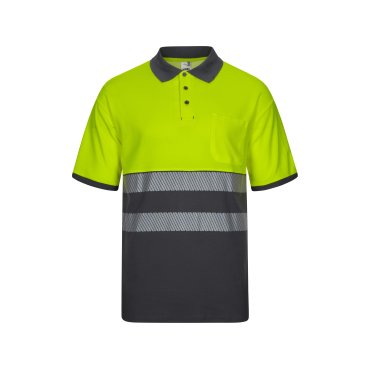 Polo alta visibilidad algodón bicolor unisex 305523