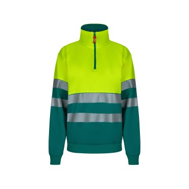 Sudadera alta visibilidad media cremallera bicolor unisex 305703 Sudadera alta visibilidad media cremallera bicolor unisex 305703