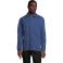 Chaqueta organica larga unisex Mael. Color azul oscuro.