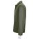 Chaqueta organica larga unisex Mael. Color kaki oscuro.