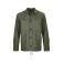 Chaqueta organica larga unisex Mael. Color kaki oscuro.