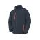 Chaqueta softshell acolchada reciclada unisex R237x. Color navy/red.