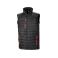 Chaleco softshell acolchada reciclada unisex R238x. Color black/red.