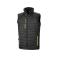 Chaleco softshell acolchada reciclada unisex R238x. Color black/lime.