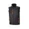Chaleco softshell acolchada reciclada unisex R238x. Color black/orange.