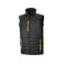 Chaleco softshell acolchada reciclada unisex R238x. Color black/yellow.