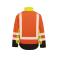 Chaqueta softshell reflectante reciclada unisex R506x. Color fluo yellow/fluo orange/black.
