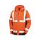Chaqueta impermeable reflectante reciclada unisex R507x. Color fluorescent orange/black.