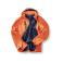 Chaqueta softshell reflectante reciclada unisex R909x. Color orange/navy.