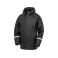 Chaqueta impermeable con capucha reciclada unisex R915x. Color black.