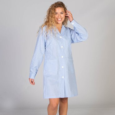 Bata manga larga Vichy mujer