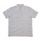 Polo orgánico cuello rayado hombre M191. Color heather grey melange/white.