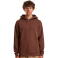 Sudadera con capucha unisex BY011. Color marrón chocolate.