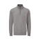 Sudadera media cremallera unisex P197. Color gris jaspeado mezcla.