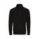 Sudadera media cremallera unisex P197. Color negro.