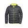 Plumífero con capucha reversible ultraligero hombre JN1060. Color carbon/acid/yellow.