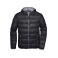 Plumífero con capucha reversible ultraligero hombre JN1060. Color black/grey.