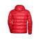Plumífero con capucha reversible ultraligero hombre JN1060. Color red/navy.