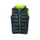 Chaleco plumas con capucha reversible ultraligero hombre JN1062. Color carbon/acid/yellow.