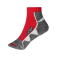 Calcetines cortos deportivos JN214. Color red/white.