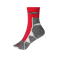 Calcetines cortos deportivos JN215. Color red/white.