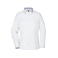 Blusa manga larga mujer JN618. Color white/royal/white.