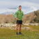 Chubasquero deportivo trail y running unisex R - Trail Nature. Color verde.