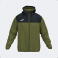 Chubasquero deportivo con capucha unisex Combi. Color caqui.