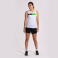 Camiseta deportiva sin mangas mujer Court Woman. Color blanco/verde/negro.