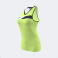 Camiseta deportiva sin mangas mujer Court Woman. Color lima/negro/blanco.