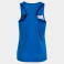 Camiseta deportiva sin mangas mujer Court Woman. Color royal/marino/blanco.