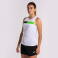 Camiseta deportiva sin mangas mujer Court Woman. Color blanco/verde/negro.