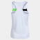 Camiseta deportiva sin mangas mujer Court Woman. Color blanco/verde/negro.