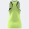 Camiseta deportiva sin mangas mujer Court Woman. Color lima/negro/blanco.