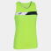 Camiseta deportiva sin mangas mujer Court Woman. Color lima/negro/blanco.