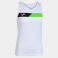 Camiseta deportiva sin mangas mujer Court Woman. Color blanco/verde/negro.