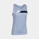 Camiseta deportiva sin mangas mujer Court Woman. Color celeste/marino/blanco.