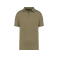 Polo de lino hombre NS220. Color light olive green.