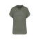 Polo de lino mujer NS221. Color organic khaki.