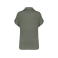 Polo de lino mujer NS221. Color organic khaki.