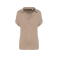 Polo de lino mujer NS221. Color wet sand.