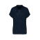 Polo de lino mujer NS221. Color navy blue.