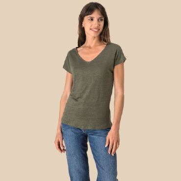 Camiseta de lino mujer NS321