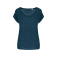 Camiseta de lino mujer NS321. Color peacock blue.
