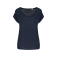 Camiseta de lino mujer NS321. Color navy blue.