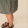 Vestido camisero de lino mujer NS5008. .