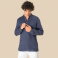 Camisa efecto lavado de lino hombre NS507. .
