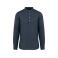 Camisa efecto lavado de lino hombre NS507. Color washed navy blue.