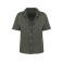 Camisa manga corta de lino mujer SP523. Color organic khaki.
