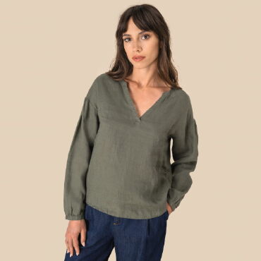 Blusa de lino mujer NS524